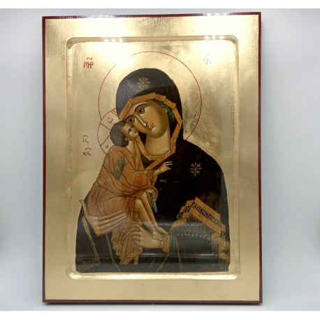 icone dorée de la Vierge à l'enfant