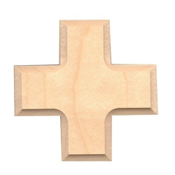 Croix murale en hêtre