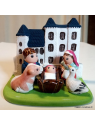 Petite crèche de Noël campagnarde