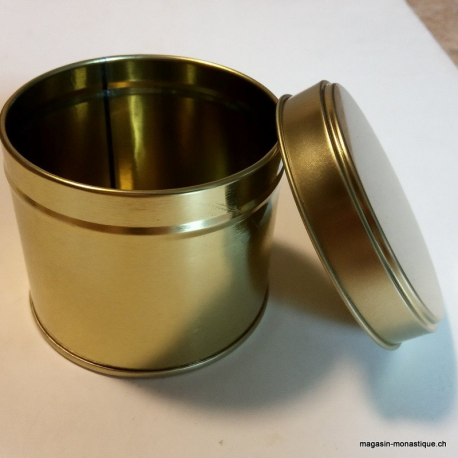 boite métallique dorée 250 ml avec couvercle