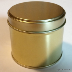Boite métallique dorée 250 ml avec couvercle