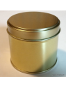 Boite métallique dorée 250 ml avec couvercle