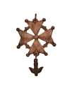 Croix huguenote en bois massif