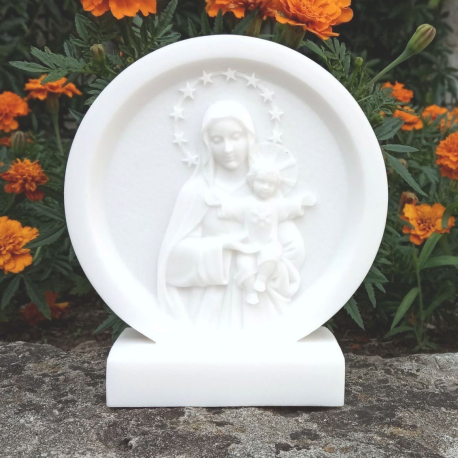 cadre en albâtre de la Vierge à l'enfant