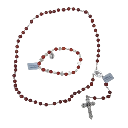 chapelet  et bracelet-dizainier en cornaline