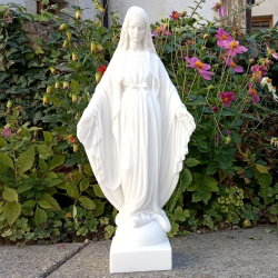 Statue de la Vierge de la rue du bac 50 cm en albâtre