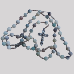 Chapelet en amazonite givrée