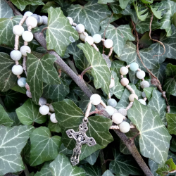 Chapelet pierre coloris amazonite givrée