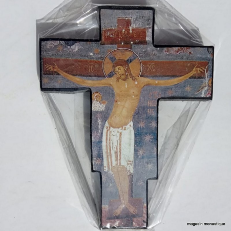 Croix-icône avec un Christ Byzantin