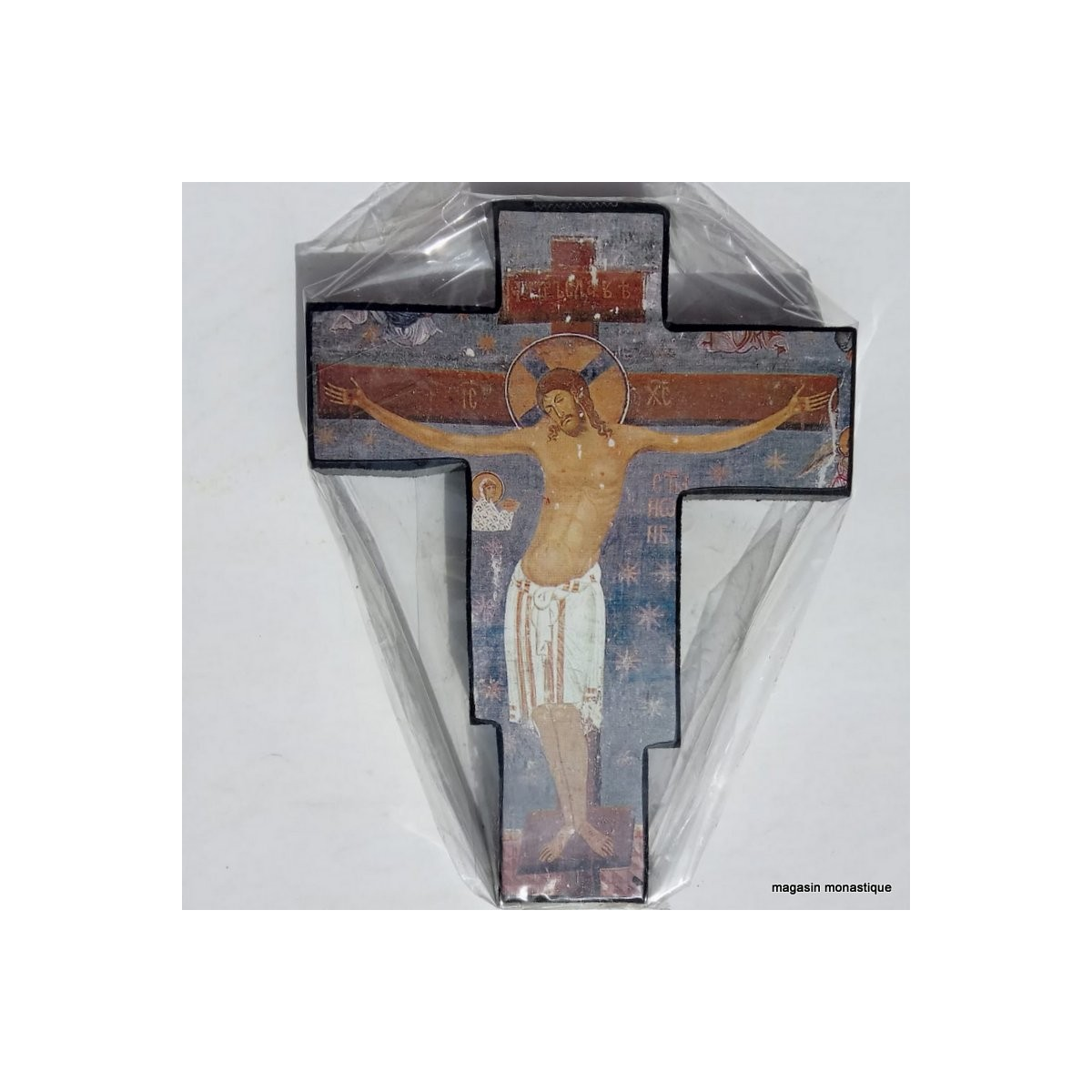 Croix-icône avec un Christ Byzantin