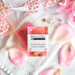 Savon solide transparent "Pétales de rose"