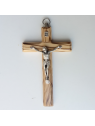 croix avec christ en bois d'olivier