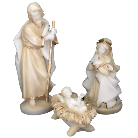Crèche de Noël en albâtre pour l'intérieur