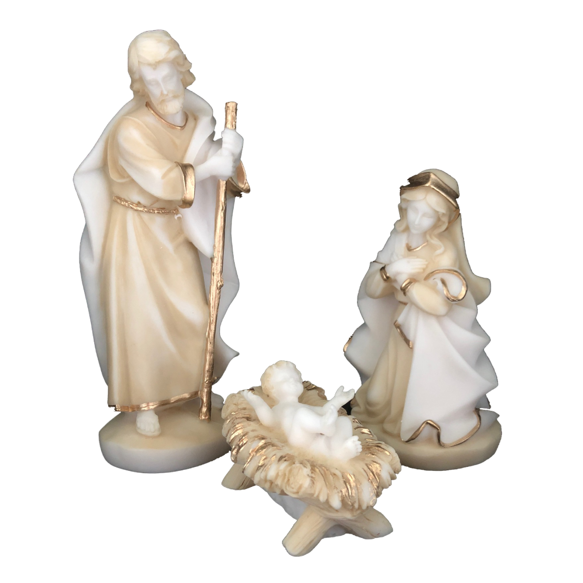 Crèche de Noël en albâtre pour l'intérieur
