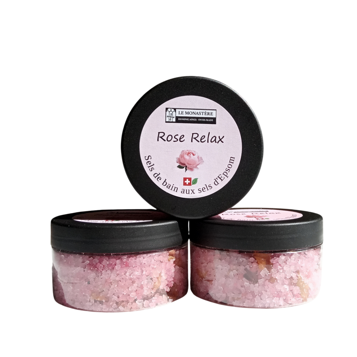 sel de bain à l'huile de rose
