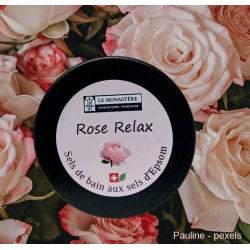 Sels de bain à la rose aux sels d'Epsom