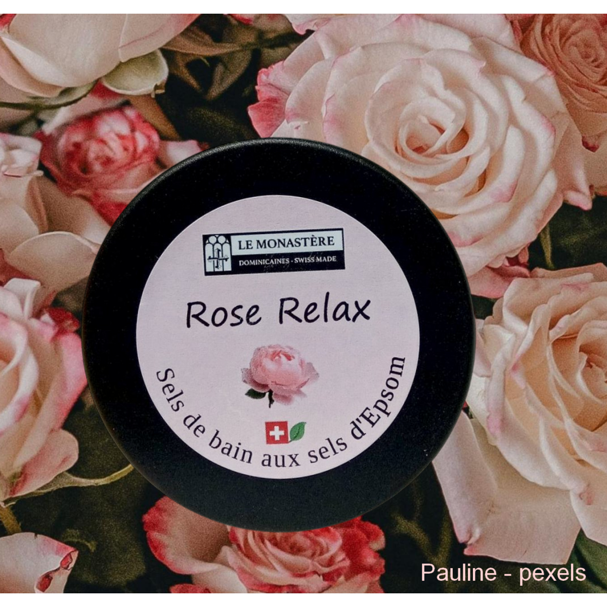 Sels de bain à la rose aux sels d'Epsom