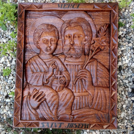 statue de saint Joseph en bois massif sculpté