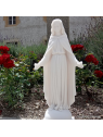 Statue de Marie parmi les roses