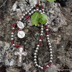 chapelet de combat avec médaille miraculeuse et saint Michel