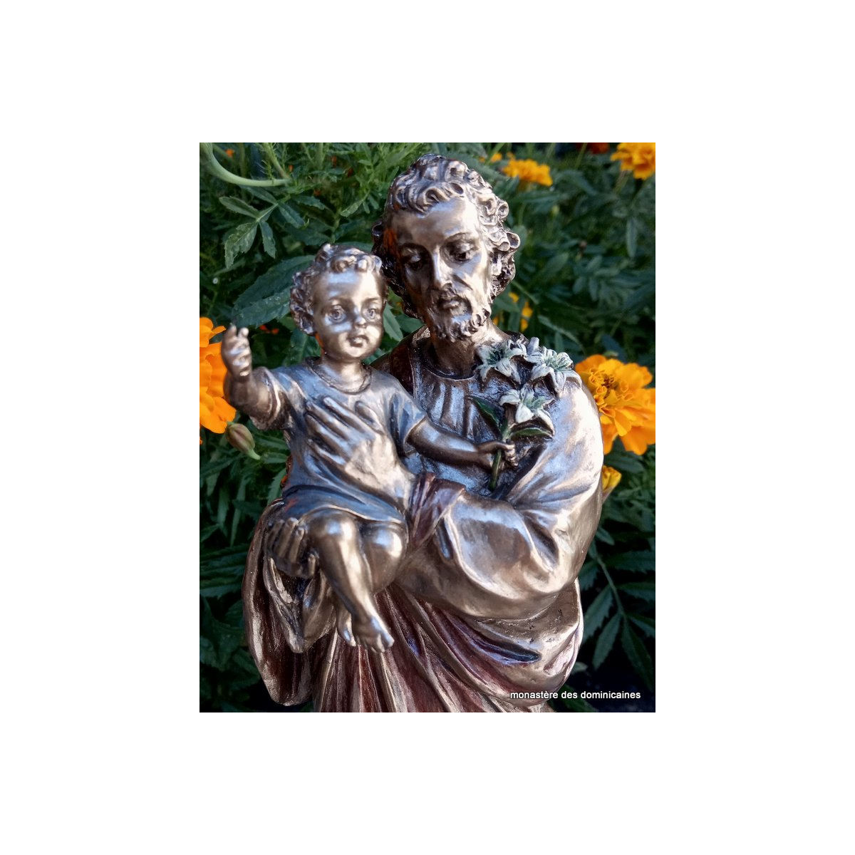 belle Statue de saint Joseph avec l'Enfant Jésus