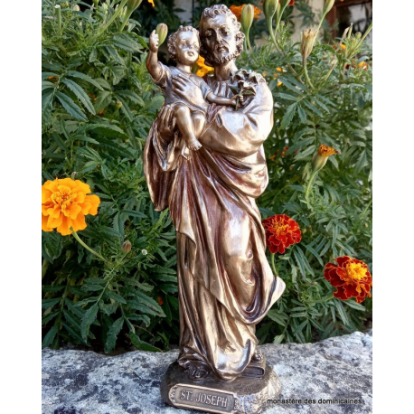 statue en bronze de saint Joseph