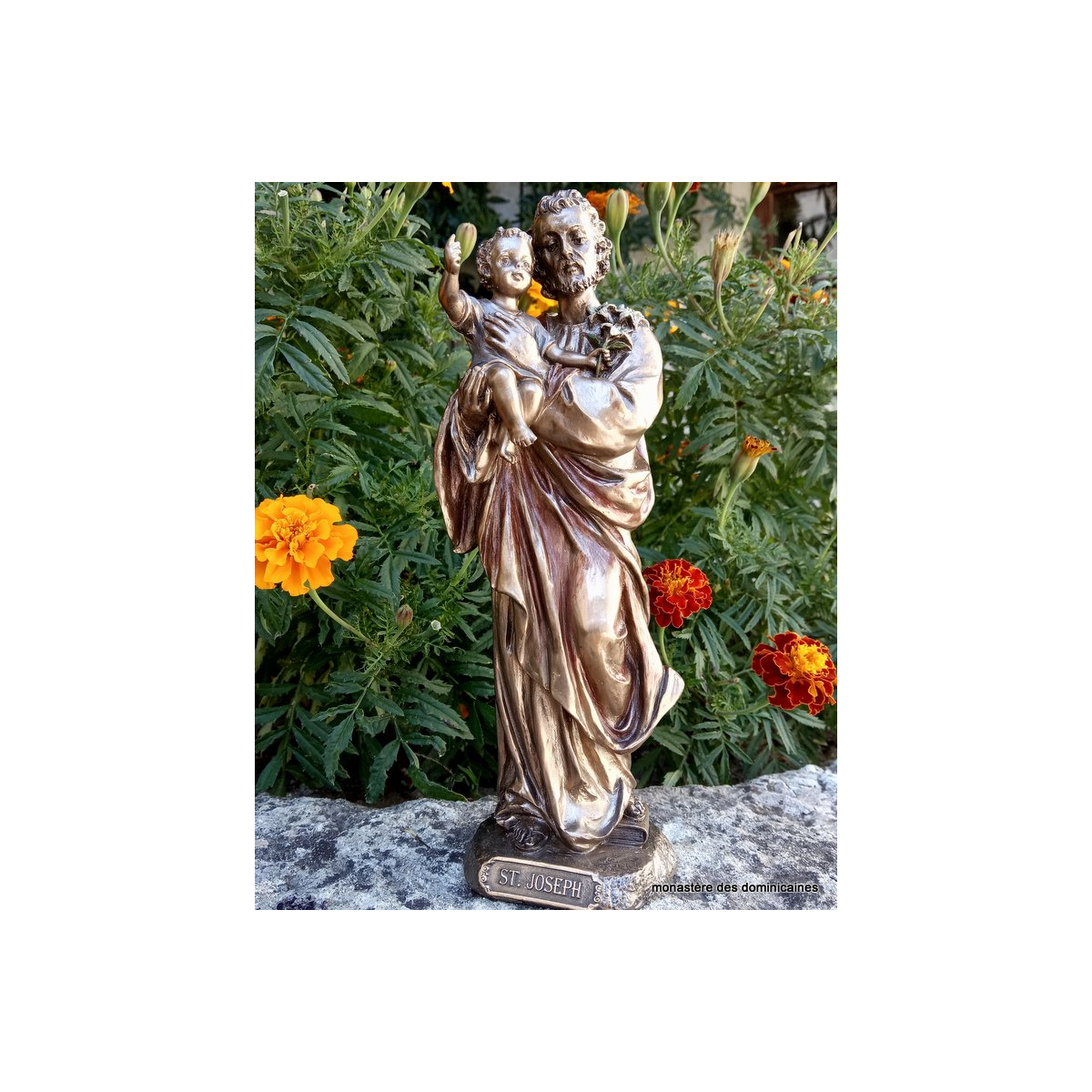 statue en bronze de saint Joseph