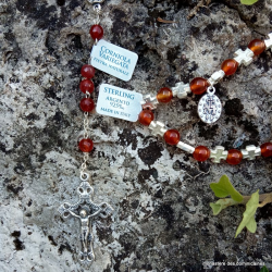 chapelet et bracelet dizainier en cornaline pierre naturelle