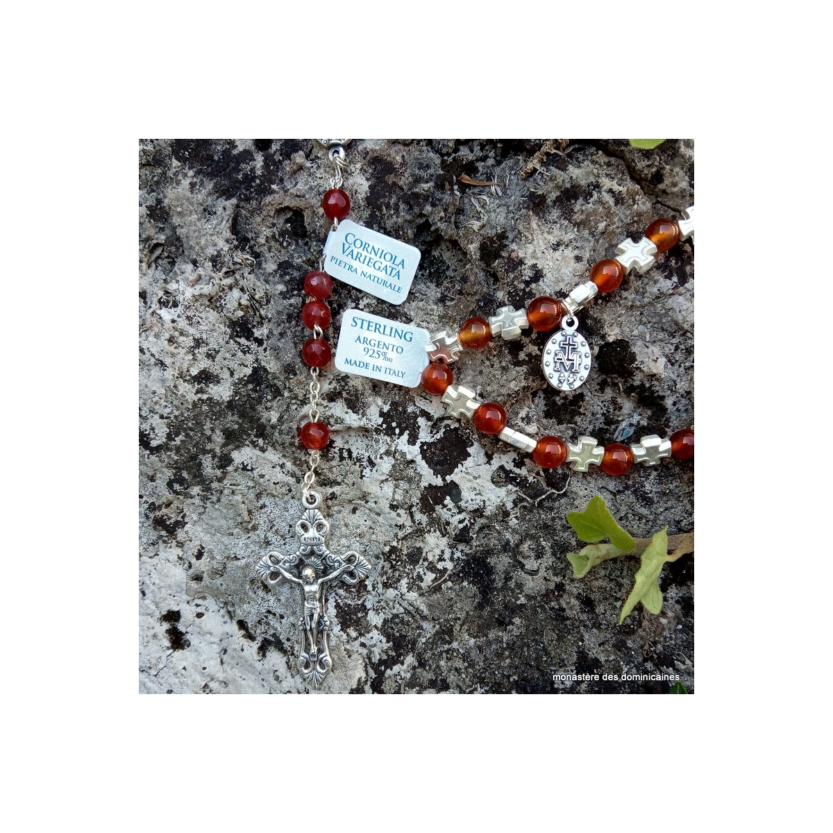 chapelet et bracelet dizainier en cornaline pierre naturelle