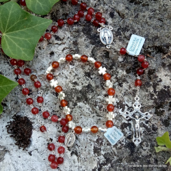 chapelet en cornaline pierre naturelle