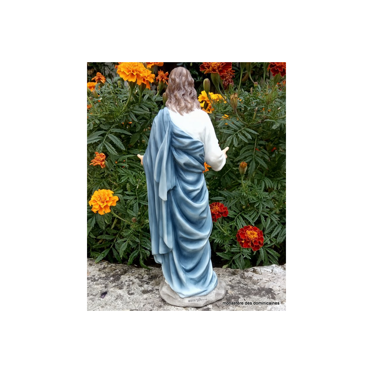 statue de Jésus de dos