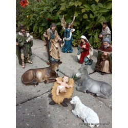 Crèche de Noël - 11 pers - 20 cm