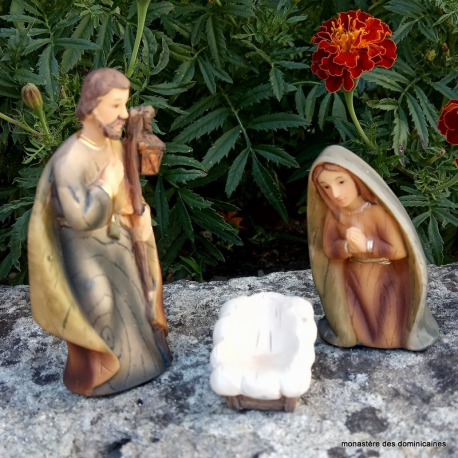 Crèche de Noël: Marie et Joseph et la mangeoire