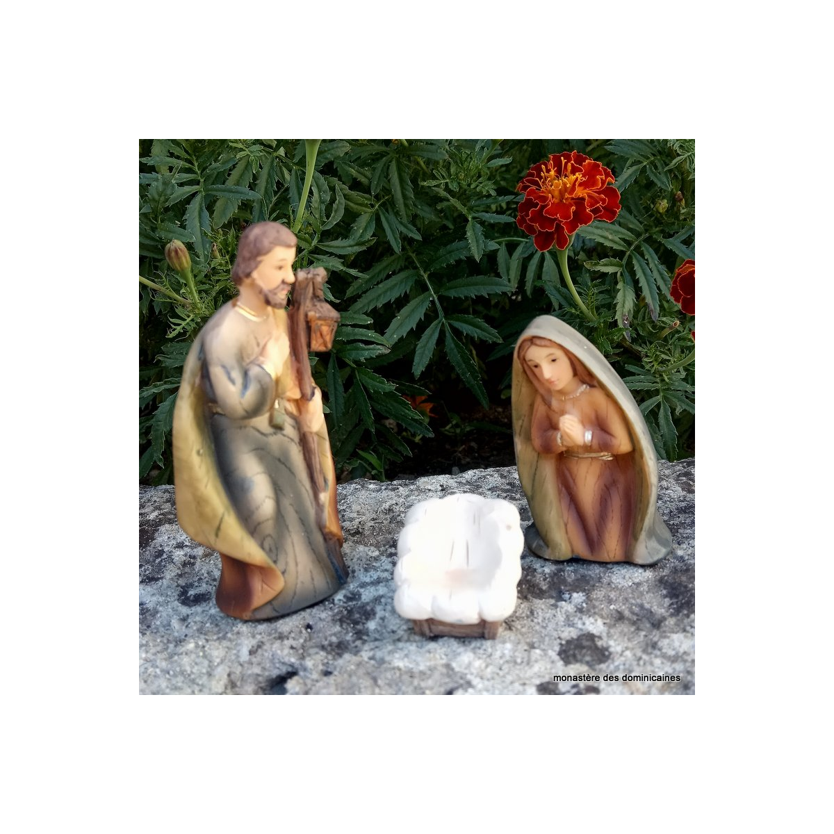 Crèche de Noël: Marie et Joseph et la mangeoire