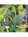 chapelet en bois d'olivier fait main