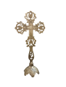 croix de bronze sur pied