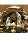 crèche de Noël en albâtre coloré