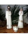 crèche de Noël 3 personnages blanche