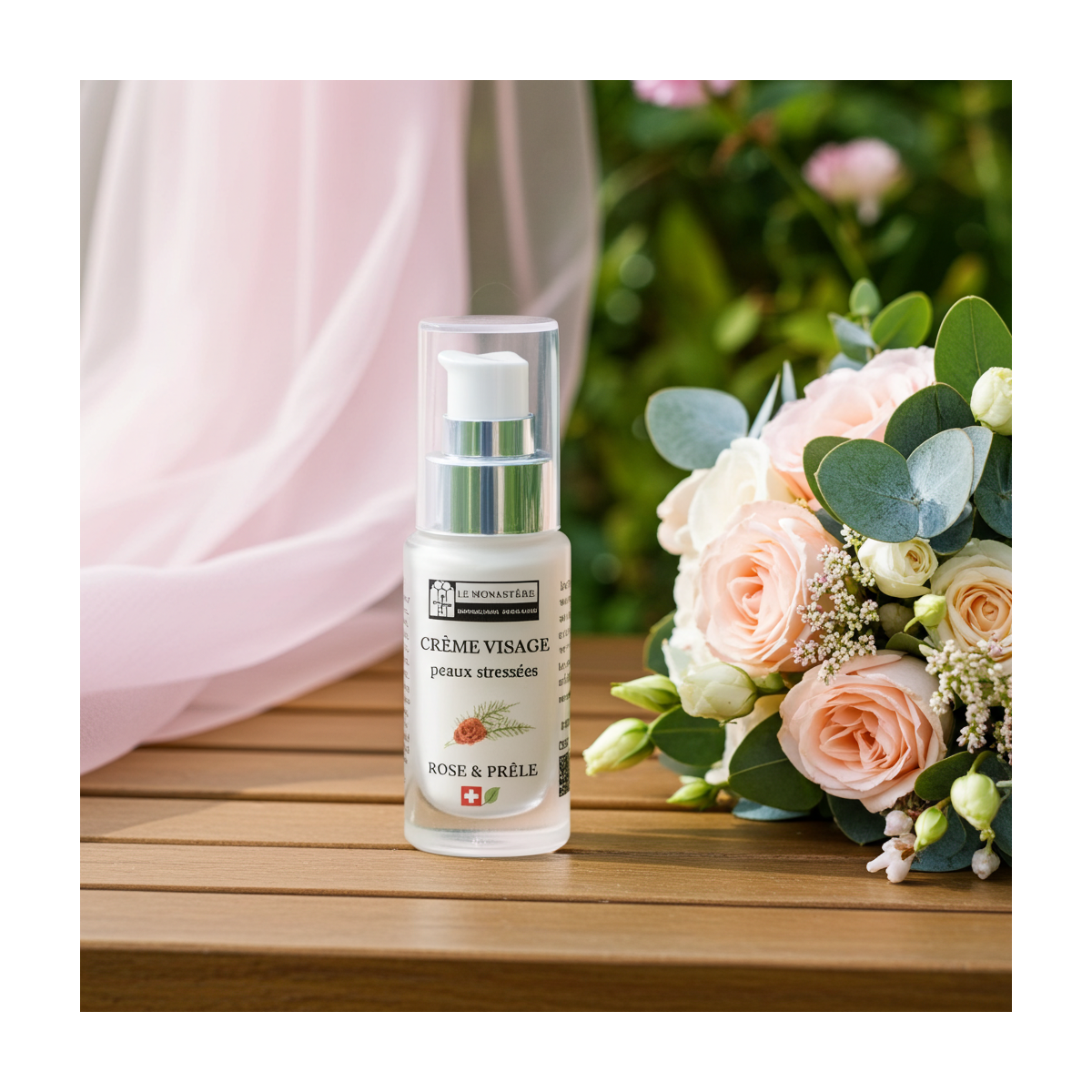 crème peau stressée à la rose