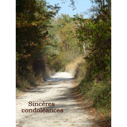 sincères condoléances chemin dans la forêt
